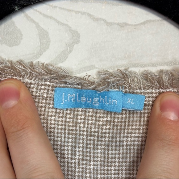 J. McLaughlin Maryann 100% Linen A Line Pintuck Dress Tan Size XL - Picture 4 of 9